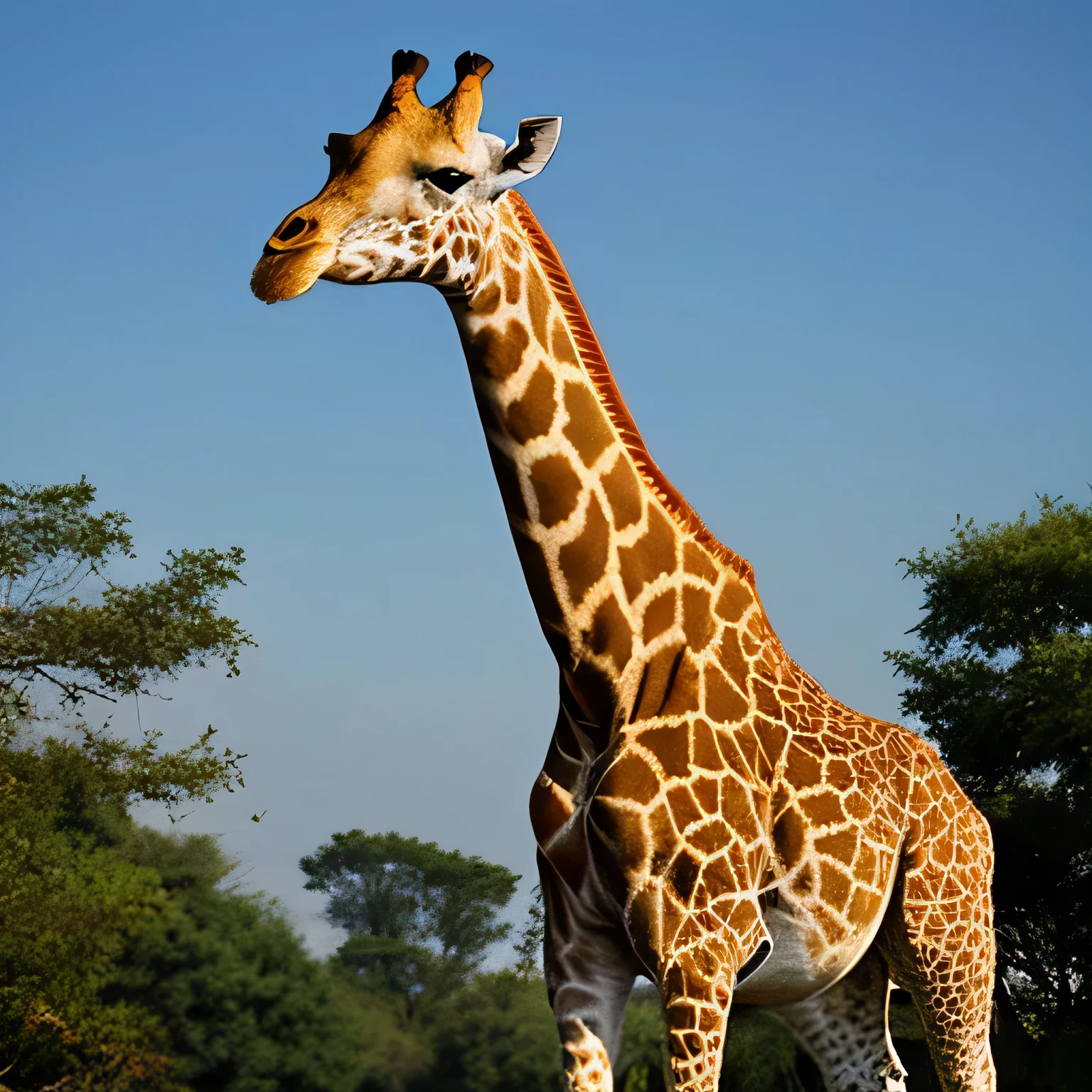 giraffe, whole body, photograph, high quality