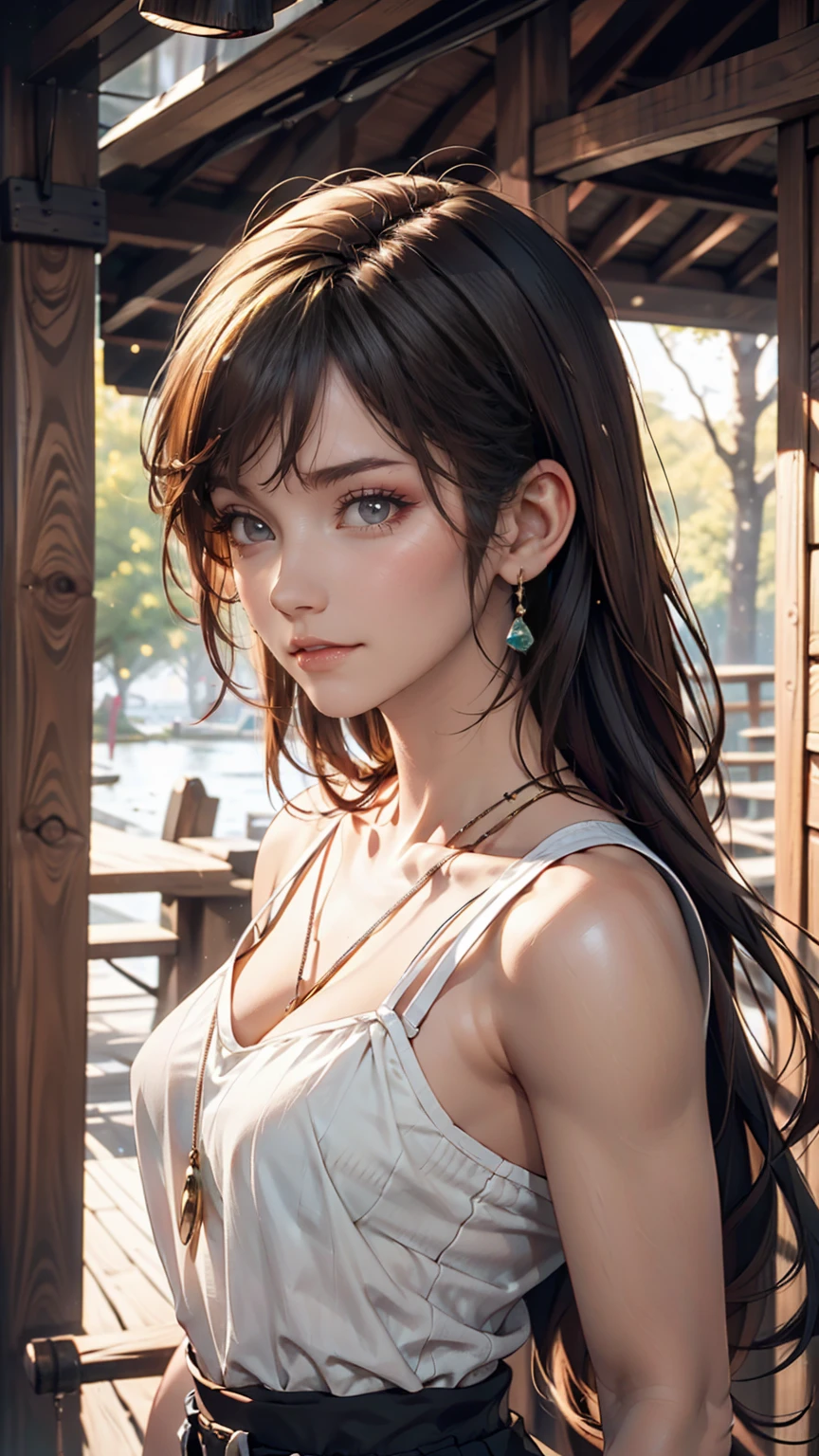 Photos selected as masterpieces of the highest quality、freckled face、Woman's upper body、Blonde、風に吹かれたBlonde、Emerald Eyes、Strapless Dresodern、By Jeremy Lipking、By Antonio J.. Manzanedo by Lee Jeffries Nikon D850 Film Stock Photo 4 Camera Kodak Portra 400 Lens f1.6 rich colors、Realistic texture、Ultra-realistic dramatic lighting、Unrealistic mechanism、Artstation Cinestill 800 Trends, Fisheye Lens, Quilt Style, Windy beach, Scottish lake, forest