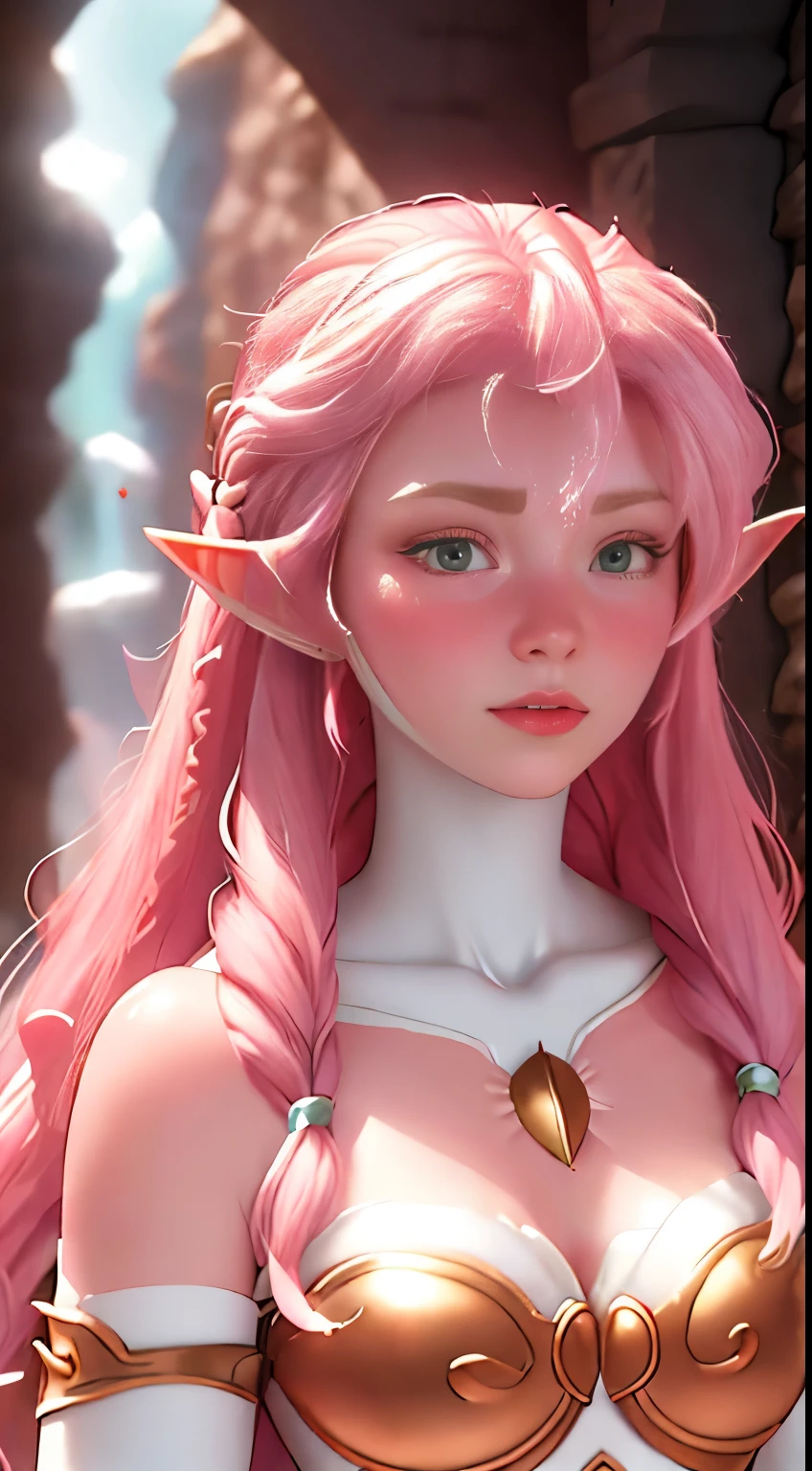 Elfgirl (rose quartz SU-elsa frozen Disney Tinker waifu mezclando modelos .) (ultra fUSION of white and pink hair) Highly detailed CG unity 8k wallpaper, style shot, complex, High detail, dramatic, highest quality movie still image, Very detailed, masterpiece, Best Quality, character design, elsa, elsa from frozen,fusión Diamante Rosa (( dark style)), realistic and ultra detailed rendering style, natural light, sharp character design, (hard focus, 8k), (((Natural skin texture))), 8k textures, soft cinematic lighting, Adobe Lightroom, dark room, HdR, sophisticated, elegant, rich detail, Sharp focus appearance) )), calming tones, frenesí de detalles, intricate detail, Super detail, low contrast, Soft film Lighting, Muted colors, Exposure Mix, HdR, Desteñir, 35mm, f/1.4, I LOVE YOU, f16, 25 sec.