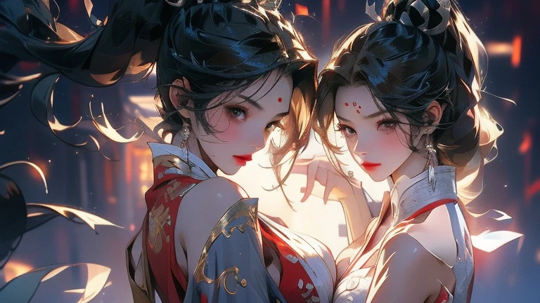 high quality,HD,16K,Sharp Line,1 Girl,fantasy, (Fire Spirits),Pretty Face, Large Breasts, Beautiful legs,In the mountains,Focus Girl,detailed Pretty Face,Detailed clothes,beautiful eyes,Cool,Sexy,Dynamic Angle,穿着华服的神明Strike a pose拍照, Ancient mysterious sexy goddess, Traditional beauty woman, Beautiful female warrior god of war , Beautiful sexy goddess, Gorgeous role-playing, high, Beautiful young girl, Beautiful woman, 华丽Beautiful woman, Complex clothing,Chinese Mystical Aesthetics, Beautiful Asian ancient mysterious girl, Extremely detailed shot of the goddess, Jaw-dropping sexy beauty, Big breasts deep neckline sexy belly button(butt), (bedroom), (Sexy Girls), masterpiece, best quality, Bangs, blush, Chest, clavicle, Eyebrows visible through hair, (Gradient red and gold hair), Jewelry, Long hair,Bright Eyes, ring, (solitary), illustration, fashionable, miss, Strike a pose, background, element, confident, Express, Accessories, majestic, striking, key point, Dynamic poses, ((plump)), (black))Woman in transparent dress,Viewer,(((Full breasts, Keeley University))),Slim waist,(Navel exposed,Bare waist), Long hair, extreme detailed details, 详细的fantasy艺术, Stunning character art, Beautiful and exquisite character art, Beautiful transparent dress, Very detailed, Large Breasts,Chest,Golden ratio figure,Beautiful figure,Ultra wide-angle shooting,Full body shot拍摄,Body close-up,Full body shot,Wearing a pleated tulle skirt,柔和动漫illustration, 柔和的深色background,Fujifilm XT3 Clear focus, f 5.6, High Detail, Clear focus,(Wearing openwork clothing),, (Natural light), (Tempting)translucent, Good velvet quality, Compared, Divine Light,, Silver hair, 天空background, Absolute Strength,Female Shinmei,穿着性感丝绸的Female Shinmei,,Large Breasts,Chest,Golden ratio figure,Beautiful figure,Ultra wide-angle shooting,Full body shot,Body close-up,Full body shot, Wearing a tulle dress, Model shooting style, Large Breasts,饱满Chest,Golden ratio figure,Beautiful figure,(Extremely detailed CG 8k wallpaper unit), The most beautiful artistic photos in the world, , 8K 超HD, ) on the beach,Sexy lazy posture,Sexy seductive expression,best quality,masterpiece,Ultra-high resolution,(Practical:1.4),original photo,Ultra-high resolution