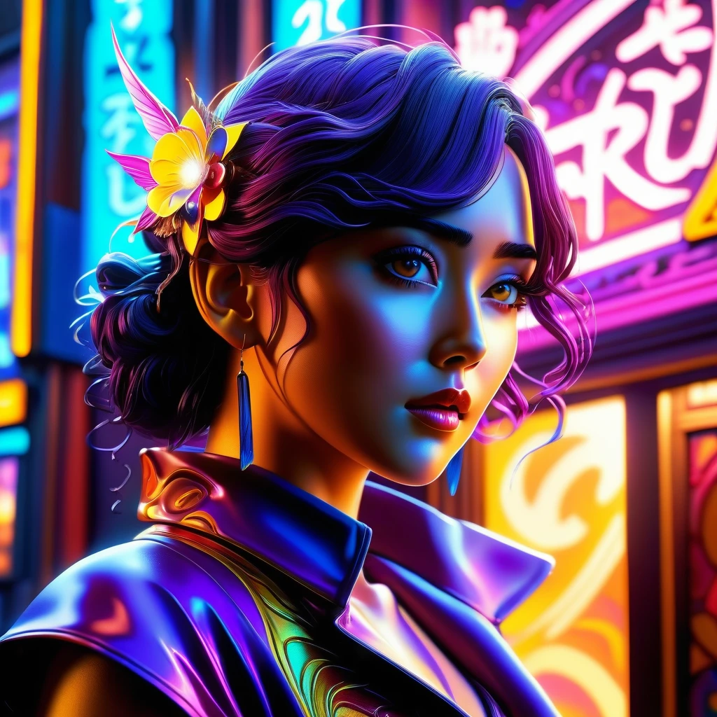 the super beautiful woman, highly qualified, highly detailed, unrealistically beautiful, vibrant colors, full-body Studio Ghibli, by Makoto Shinkai, Deep Color, Intricate, 32k resolution concept art, Natural Lighting, Beautiful Composition 32k resolution holographic astral cosmic illustration mixed media by Pablo Amaringo ethereal fantasy hyperdetailed mist Thomas Kinkade gouache detailed surrealism Salvador Dali matte background melting oil on canvas cyberpunk 2099 blade runner 2049 neon synthwave neon retro heavenly sunshine beams divine bright soft focus holy in the cloudsby artist Key Visual, Japanese Manga, Pixiv, Zerochan, Fantia Hyperrealistic, splash concept art, mid shot, intricately detailed, color depth, dramatic, 2/3 face angle, side light, colorful background graffiti art, splash street spray, high contrast, colorful polychromatic, ultra detailed, ultra quality, CGSociety Pixar, Disney, concept art, 3d digital art, Maya 3D, ZBrush Central 3D shading, bright colored background, radial gradient background, cinematic, Reimagined by industrial light and magic, 32k ultra high-resolution post processing a masterpiece, 32k high-resolution, dark fantasy concept art, by Greg Rutkowski, dynamic lighting, hyperdetailed, intricately detailed, Splash screen art, trending on Artstation, deep color, Unreal Engine, volumetric lighting, Alphonse Mucha, Jordan Grimmer, purple and yellow complementary colours Mark Brooks and Dan Mumford, comic book art, perfect, smooth abstract vector fractal, wave function, Zentangle, 3d shadingdetailed matte painting, deep color, fantastical, intricate detail, splash screen, complementary colors, fantasy concept art, 32K ultra high-def trending on Artstation UnrealEngine5 Cinematic film still, shot on v-raptor XL, film grain, vignette, color graded, post-processed, cinematic lighting, 35mm film, live-action, best quality, atmospheric, a masterpiece