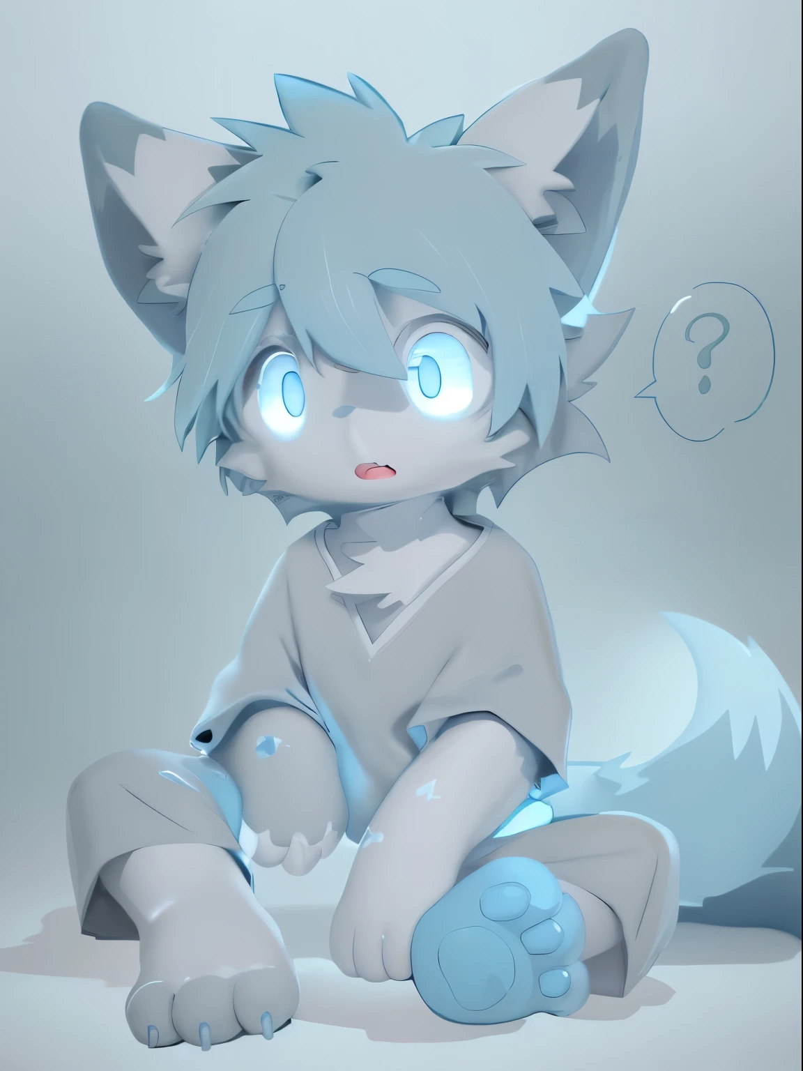 Light blue and gray beast
