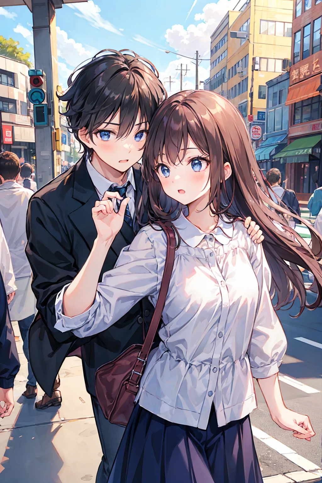 Multiple people in love々、Couple、men and women,evening
