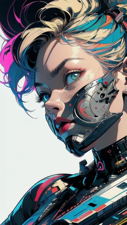 (((masterpiece, Highest quality))),(((alone:1.2))),(((One girl:1.2))),32K Wallpapers, Very detailed, Poster, Vintage Science Fiction,(((((geometric cinematic movie Poster))))), ((Bauhaus)),(shape),(((Abstract))),(Midcentury Modern),movie Poster,(((((portfolio))))),(((((close))))),(((((breast enhancement))))),((((More Angles)))),((((highlight)))),((((Heterochromia iridis)))),(((completion. Detailed face))),((((Very talented)))),(((((The most complex futuristic))))),(Colorful color scheme),(((detailed unlimited completion equipment : Mode))),(((((Very simple background))))),(((texture:Grunge)))