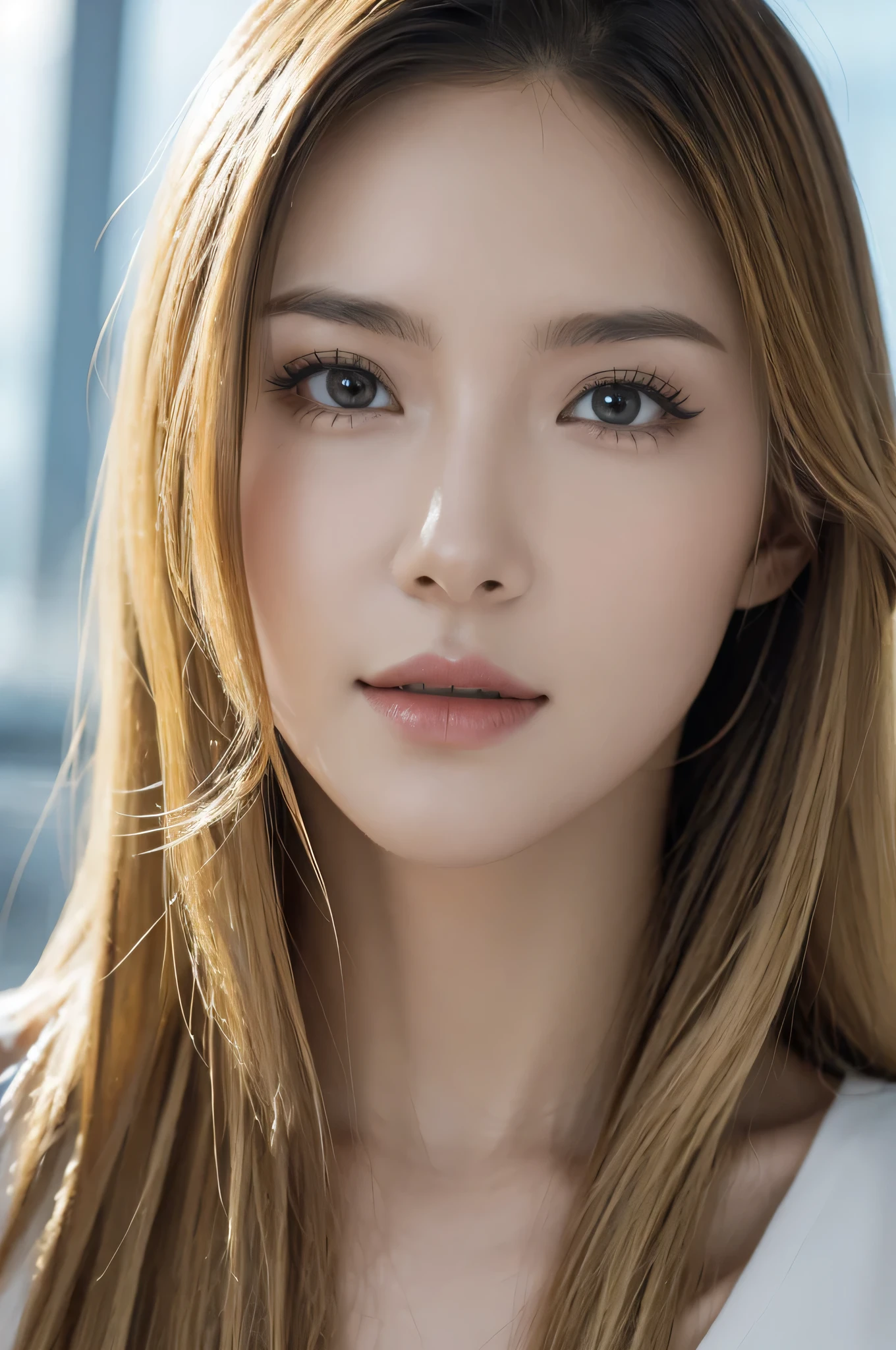 (masterpiece, best quality:1.2, plan éloignée ,photo ultra realiste d'emma, asiatique cheveux blond,full body view, emma regarde la ville depuis son balcon, cheveux noir, très détailée, haute resolution, 4k, visage tres detailled, yeux detaillée, peau detaillée, ultra realist background, ultra realist face, detailed face, no blurring