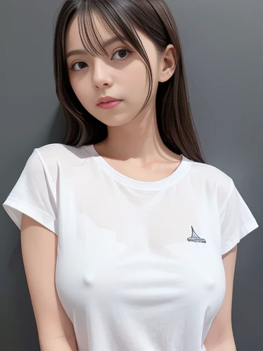 white t-shirt,nipples stand out