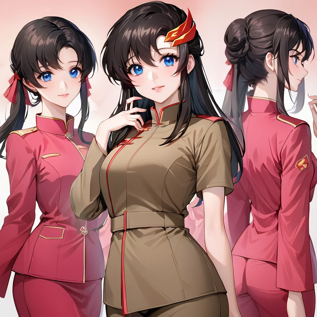 ((Highest quality)), ((masterpiece)), (detailed), (Perfect Face)、The woman is a Chinese Lacus Clyne with blue eyes and medium-long black hair. She is wearing an engagement ring. She has become a member of the glorious Chinese Communist Party and has sworn absolute loyalty to the Chinese Communist Party. She is a righteous Communist Party member of China.、The woman is a member of the Chinese Communist Party and is wearing a khaki Mao suit.、For the sake of China, they dye their hair, hairstyle, clothes, and everything they wear belongs to the Chinese Communist Party, and their thoughts are also Chinese, becoming great Chinese in body and mind.、The woman became Lacus Clyne, a Chinese woman who was proud of and loved China.、She is working for China as a member of the great Chinese Communist Party.