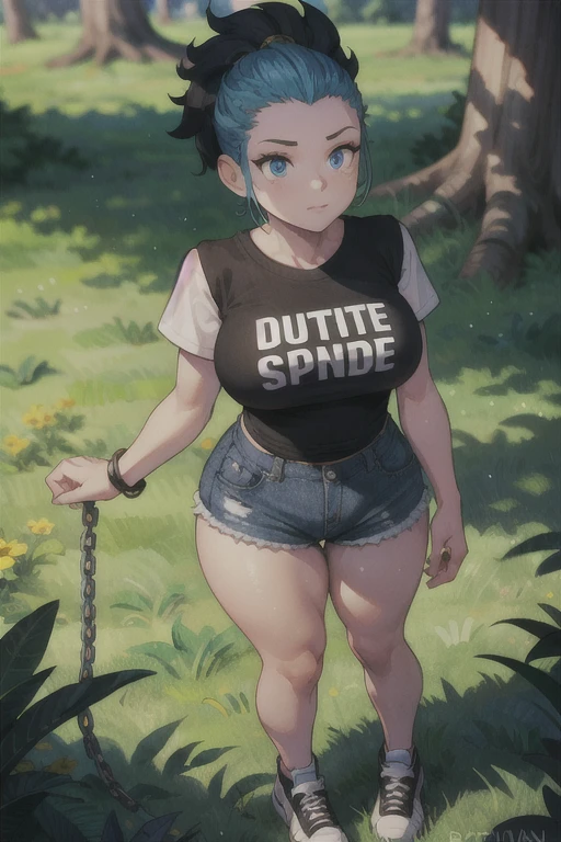 1girl, blue pigtails, self harm, blood ,scars on thighs,,  short hair, tired, exhausted eyes, purple eyebags, furrow eyebrow, european, horror and moody lighting, pouting, small , low muscle mass, chubby, cute pouting, furrow eyebrows, dolly eyes, blush, soft ass, slim thighs, loser, blood from thighs 