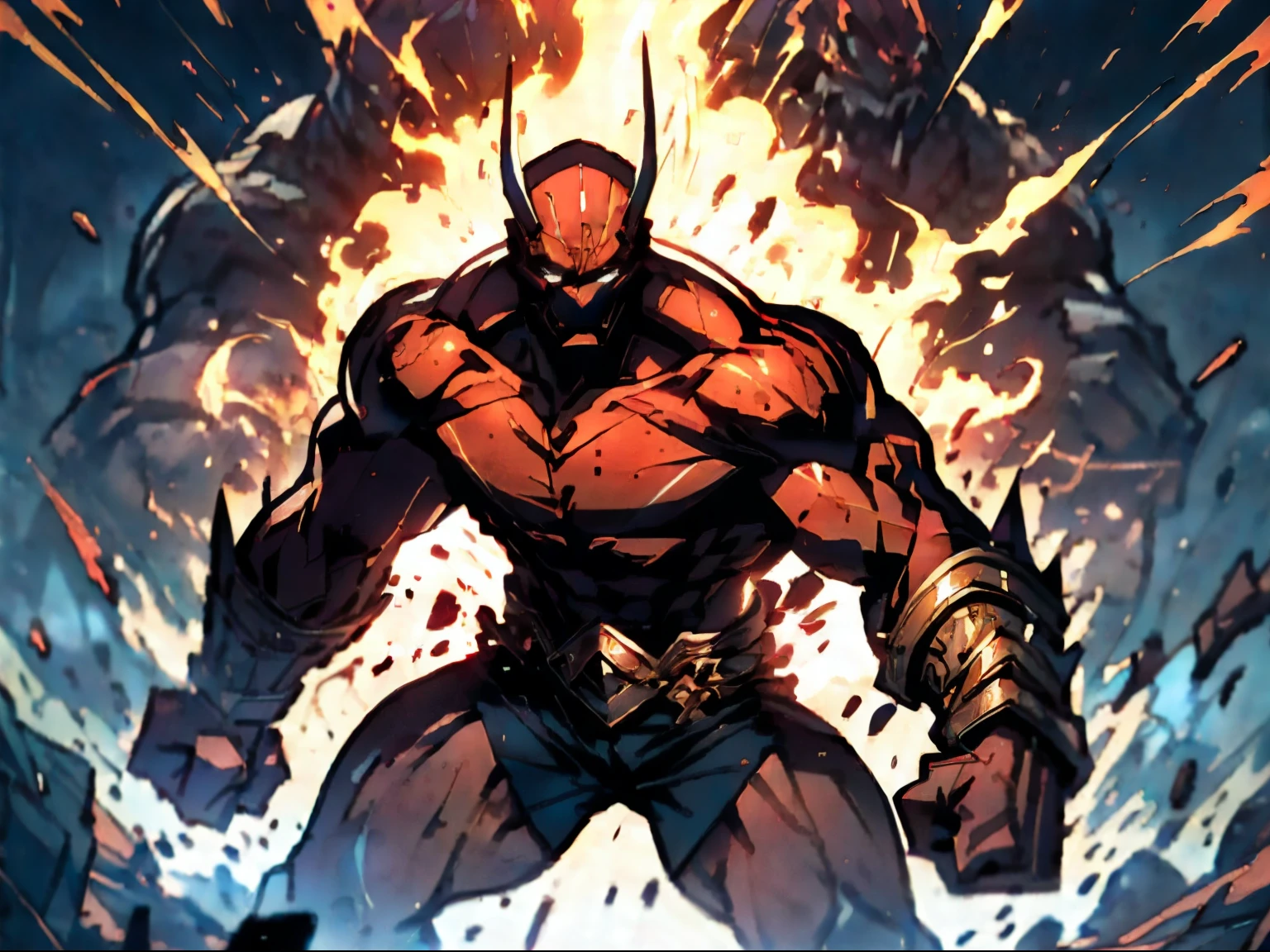 a red-skinned, 4-armed, extremely strong, uncontrolled Berserker-style warrior.