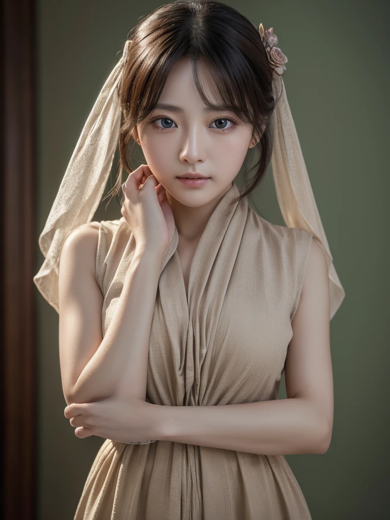 8k, Raw photo, Highest quality, masterpiece:1.2), masterpiece, Highest quality, figure, Very detailed, Fine details, High resolution, 8k,wallpaper, Perfect dynamic composition,(Detailed high quality, Realistic depiction of eyes:1.3)、A woman who has been kidnapped and has her hands tied、Arms wrapped around his back, hands tie behind bacｋ, I&#39;m on top of a hill with a spectacular view of an old castle in the distance.、Sitting on a bench、((( With legs apart、Her white panties are visible between her skirt and legs.)))、(((Short sleeve blouse、mini skirt)))、whole body、The whole thing faces forward、21 years old、I am a TV personality.、Beauty、Well-formed face、Make your eyes even、Beautiful black hair、Has bangs、Small face、Well-balanced proportions、Beautiful legs、Fresh face、Beautiful scenery、(((Viewers gaze forward)))、
