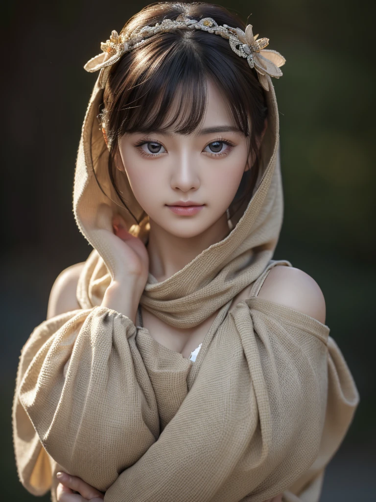 8k, Raw photo, Highest quality, masterpiece:1.2), masterpiece, Highest quality, figure, Very detailed, Fine details, High resolution, 8k,wallpaper, Perfect dynamic composition,(Detailed high quality, Realistic depiction of eyes:1.3)、A woman who has been  and has her hands tied、Arms wrapped around his back, hands tie behind bacｋ, I&#39;m on top of a hill with a spectacular view of an old castle in the distance.、Sitting on a bench、((( With legs apart、Her white panties are visible between her skirt and legs.)))、(((Short sleeve blouse、mini skirt)))、whole body、The whole thing faces forward、21 years old、I am a TV personality.、Beauty、Well-formed face、Make your eyes even、Beautiful black hair、Has bangs、Small face、Well-balanced proportions、Beautiful legs、Fresh face、Beautiful scenery、(((Viewers gaze forward)))、
