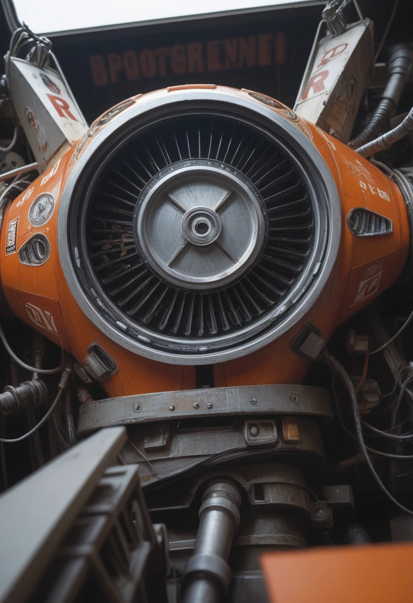Design a rocket engine that has all the intricate components similar to the SpaceX Raptor 3 rocket engine, make sure the engine is lightweight has aluminum steel and titanium components, put a radiator that connects to a turbochargers that feed fuel into each line directly into the engine, 8K, detailed, rocket engine concept