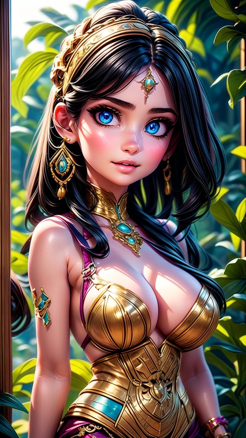 a girl playing with a whimsical mechanical creature in a lush garden, beautiful detailed eyes, beautiful detailed lips, extremely detailed eyes and face, long eyelashes, intricate mechanical design, gears and moving parts, vibrant colors, natural lighting, fantastical, cinematic composition, dreamlike, 8k, highres, masterpiece, photorealistic