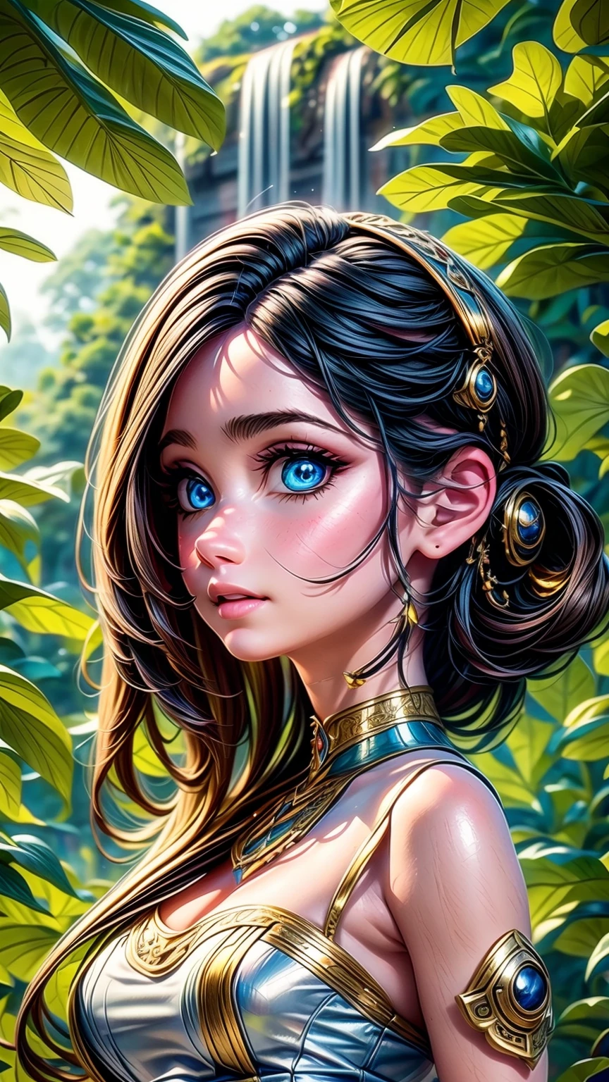 a cyborg girl, a girl in a garden, picnic,  photorealistic, 8k, ultra-detailed, hyperrealistic, masterpiece, professional art, vibrant colors, warm lighting, intricate machinery, organic biomechanical design, beautiful detailed eyes, beautiful detailed lips, extremely detailed face and portrait, long eyelashes, soft focus, cinematic composition, natural setting, lush greenery, picnic basket, blanket, outdoor scene