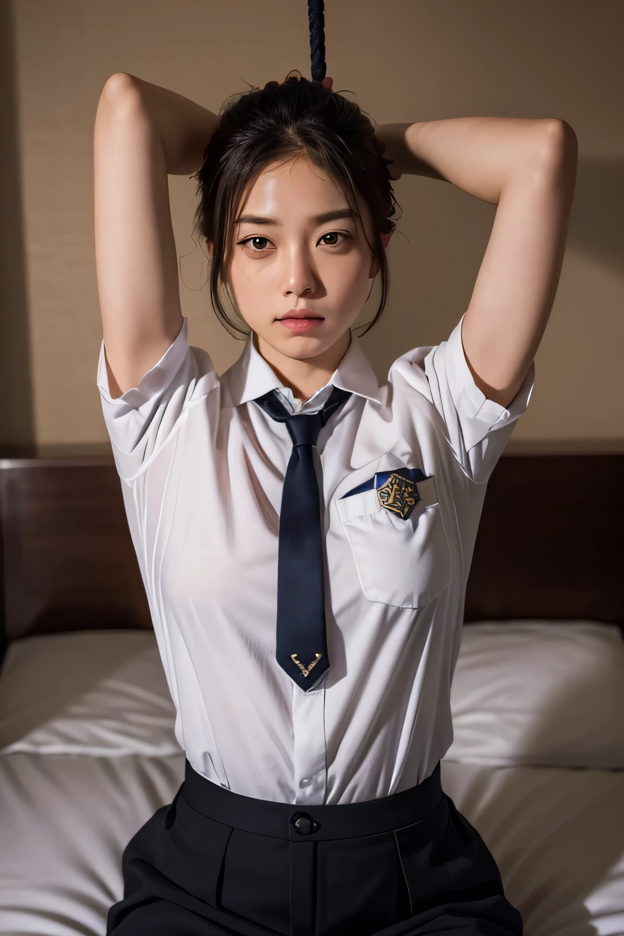 ＪＫ　train　school uniform　underwear　Brown Hair　Armpit sweat　Frankfurt