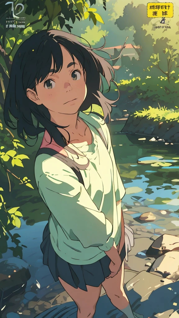reasonable design, Clear lines, High Sharpness, (highest quality,8K,Perfect sharpness,Ultra fine,High resolution,masterpiece:1.2), Perfect Anatomy:1.5, Official Art, Illustrations that tell a story, (Whitish background:0. 9)、Body Positivity、More Mr.Physical expression、(Random and mischievous poses)、Perfect beauty、Perfect beautiful face、Strong winds、A rich expression、Dynamic composition、smile、Golden ratio composition、colorful、(Mr.Different angles and perspectives)、anime art、mini skirt、(Overcoming stereotypes)、 Glowing Skin、(Natural beauty)、smile、bangs、Straight Hair、(Soft and flowing hair)、(Rural Scenery)、(Nostalgic atmosphere)、Insert up to the thighs、(Playful and carefree)、(More Mr.Ethnic characters)、(innocent attitude)、(Sunny atmosphere)、Skirt flipped up、(Bright colors)、Belly button exposed、Beautiful Eyes、A skirt fluttering in the wind、Put it in to your feet、Some composition patterns、sensuous、Geometric pattern、emotional、Symposium cover、Lens flare、Halation、クローズアップ、