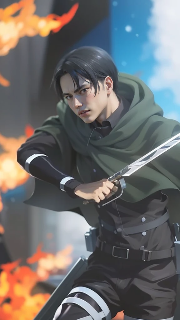 anime character with a bow and arrow in his hand, levi ackerman, (attack on titans anime), 4 k manga wallpaper, shingeki no kyojin, portrait of eren yeager, from attack on titan, attack on titan anime style, in attack on titan, snk, eren yeager, badass anime 8 k, attack on titan covert art