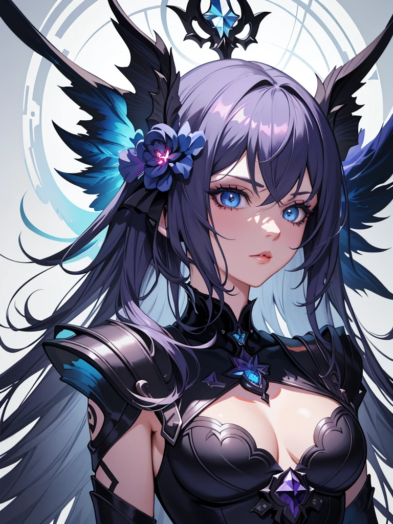 Anime girl with blue eyes and gothic makeup, Detailed digital anime art, Guviz-style artwork, Stunning anime face portrait, wlop rossdraws, 8K high quality detailed art, 4k highly detailed digital art, detailed matte fantasy portrait, rossdraws portrait, Guweiz on ArtStation Pixiv, Fantasy art style, Fanart Meilleure ArtStation,Tattoo removal