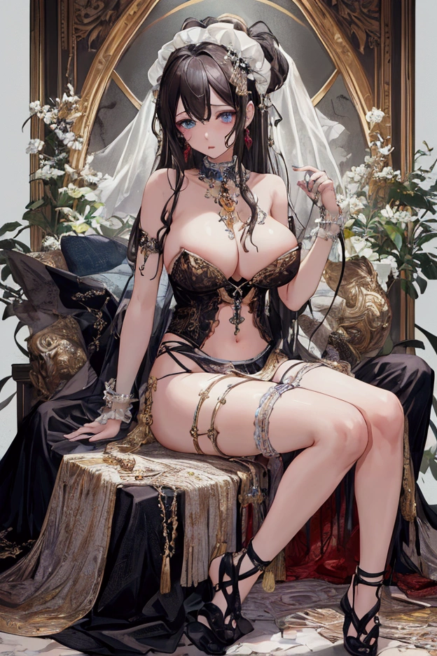 Highest quality, masterpiece, Ultra-high resolution, female、Big Breasts、Dirty Sex Slave、Poor、Tattered、Hopeless、Think nothing、poor people