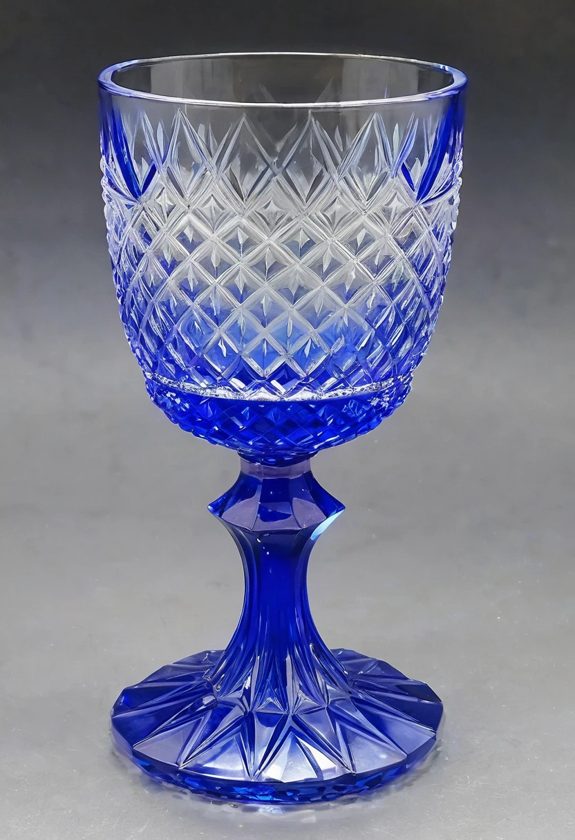 The Lost Holy Grail, cut glass, Crystal Glass, Kiriko glass, diamond pattern, Blue, wine model,  castella、Confetti、Or Period