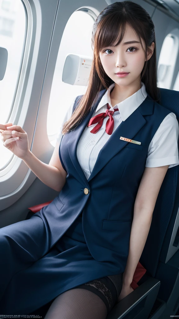Super detailed, High resolution, Super detaileded, highest quality, wonderful, highest quality,Integrated 8K wallpaper, cinematic lighting, stewardess、20-year-old、Japanese