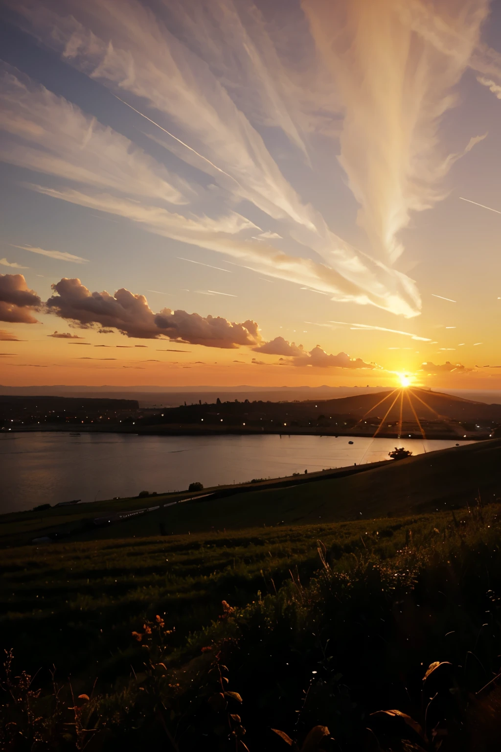 Beautiful background sunset