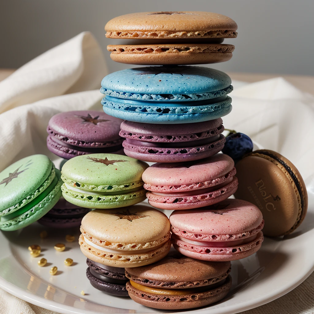 {{best quality}} Blueberry macarons