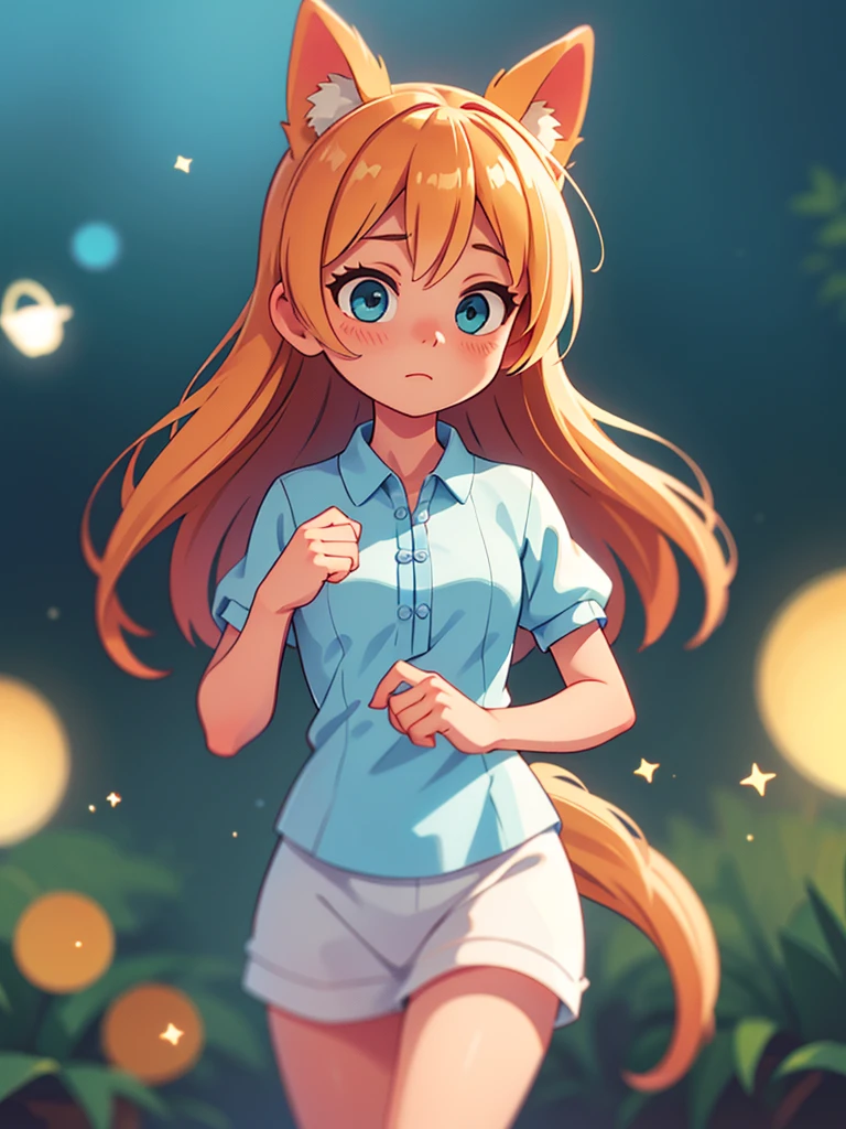 (Sumilux f1.4 50mm , low Latitude old color negative film , cross process , bokeh, flare, chromatic aberration , soft focus, (Shallow focus) , soft glow , Maximum aperture, low Key , Transparent depiction)  , coquettish , lovey-dovey rabbit girl pet , (wide open clothes) , heart is beating fast with anticipation , Nikkah , mucus