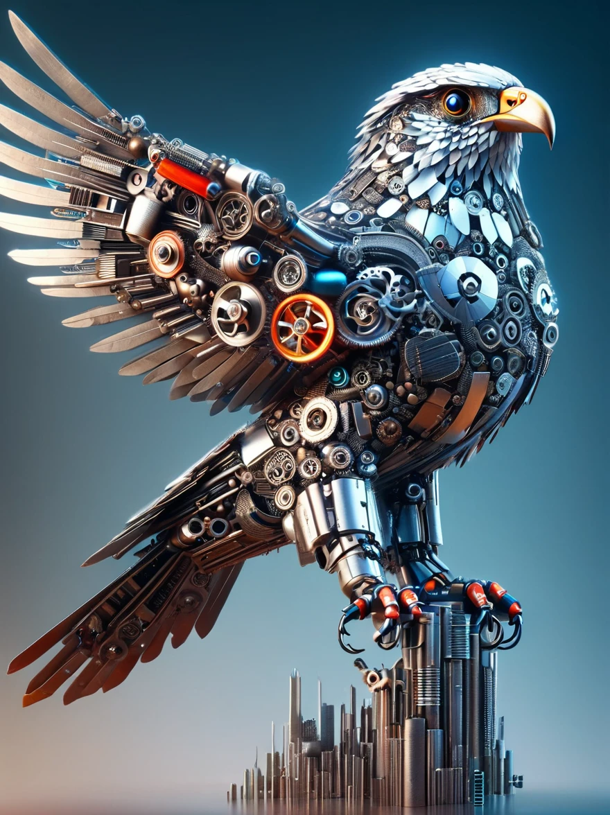 (3D，mechanical感，cute，ais-scrapyrd Phoenix，mechanical)，Colorful neon lights，高科技mechanical部件，Metal body，Detailed Vibranium Flower Design，Vibrant colors，Dynamic glowing flowers，Reflective metal surface，Bright environment，Dynamic poses，Exquisite existence，Skills Improvement，互锁mechanical齿轮，Stylish design，motion blur effect，Detailed metal treatment，Sci-fi atmosphere，Streamlined aerodynamic shape，Laser scanning pattern，Holographic projection，LED light track，Beautiful and unforgettable，Advanced sensors，Complex algorithms，Ominous and mysterious atmosphere，Electric Spark，Shiny chrome，Propulsion systems of the future，(Best quality，8k，high resolution，masterpiece:1.2)，Super detailed，(whole body:1.8)​