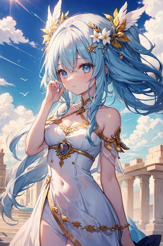 goddess, sky, shine