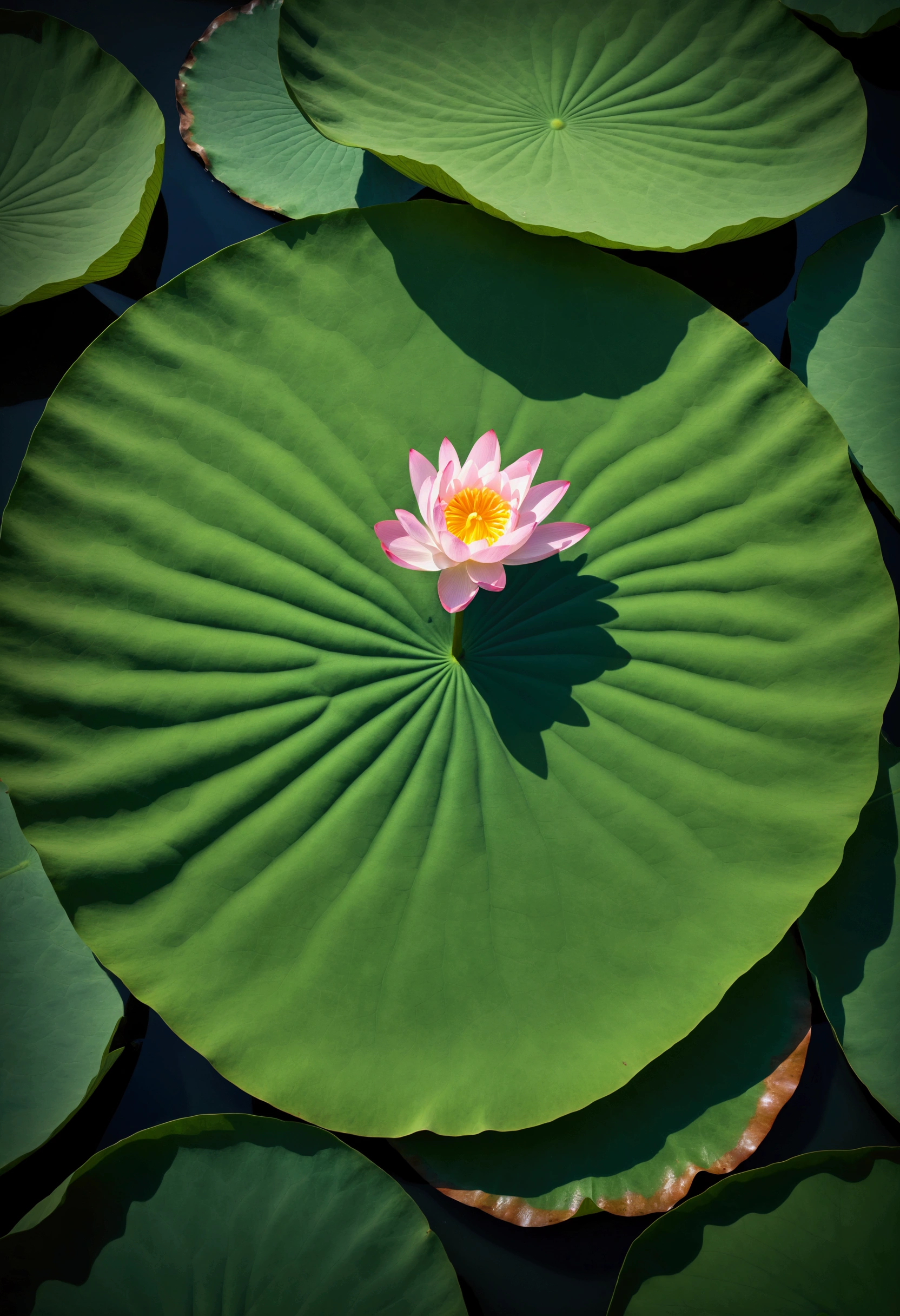 Ultra wide angle,Aerial View,Lotus Leaf,Ultrafine,masterpiece,Ultrafine史诗般的细节,OC Rendering
