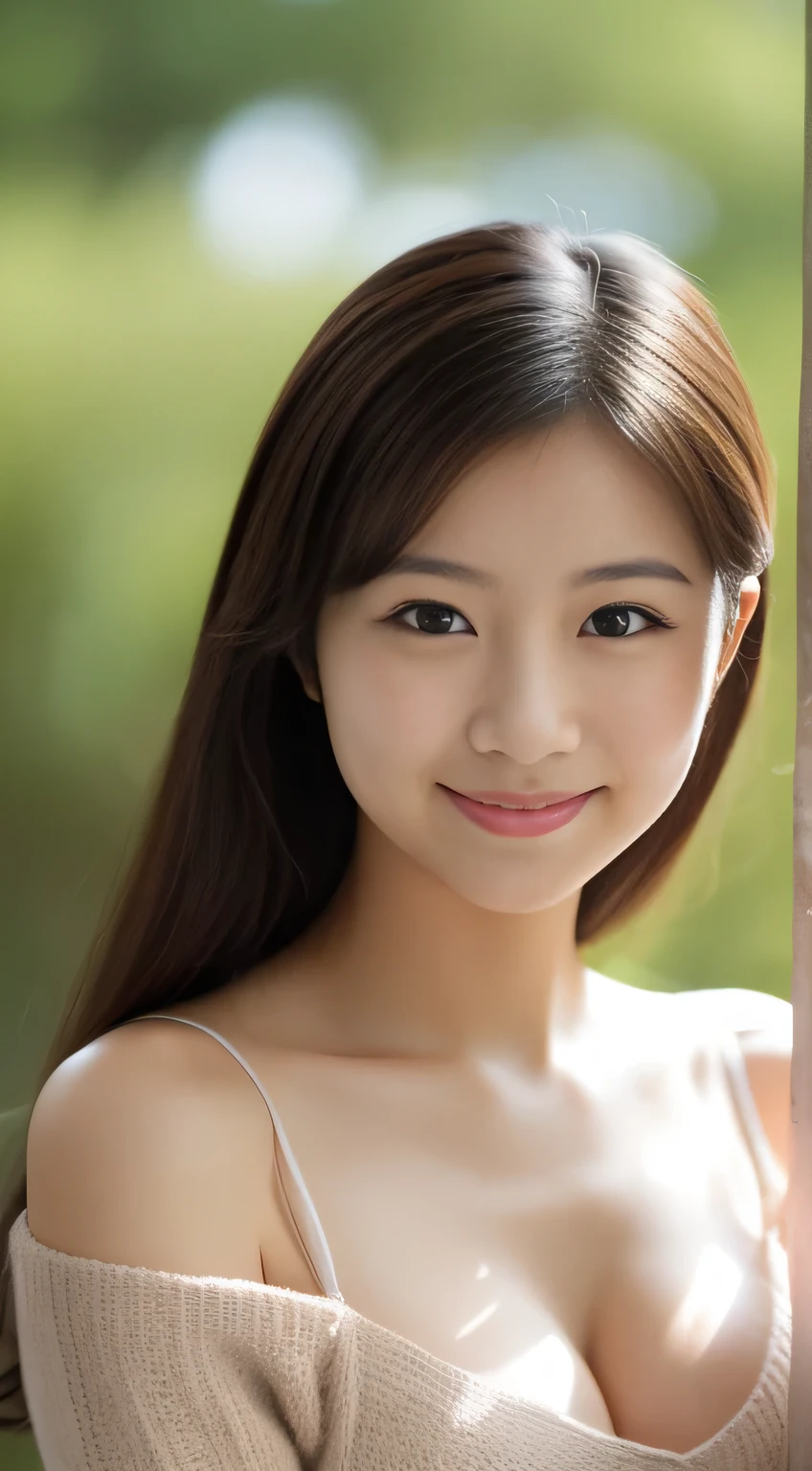 masterpiece,best quality,(Japanese girl),((Beautiful girl)),cleavage,(off shoulder:1.2),(perfect body beauty:1.2),(shy smile),from above
