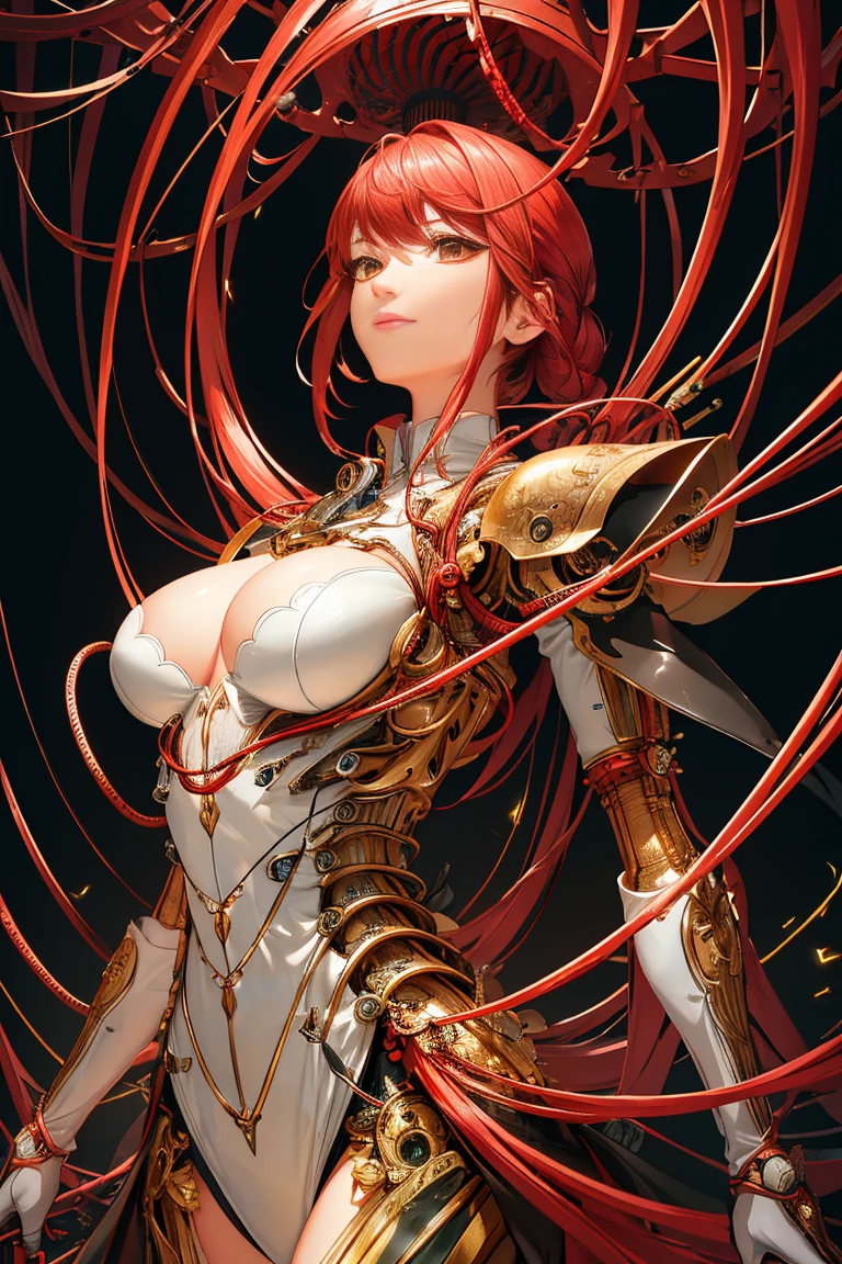 (((masterpiece))), (((best quality))), ((Extremely detailed)), (Highly detailed CG illustrations), ((Extremely delicate and beautiful)),light,((1机械女孩)),Solitary,(Cowboy shooting:1.2),(Mechanism joint:1.2),((Mechanical limbs)),(Blood vessels connected to the tubes),(A mechanical vertebrae attached to the back),((Mechanical cervical fixation)),Poker face,(Wires and cables connecting the neck:1.2),(Wires and cables overhead:1.2),(character focus),Science fiction,Extremely detailed,rich and colorful,The most detailed, dragon,Fons,background,