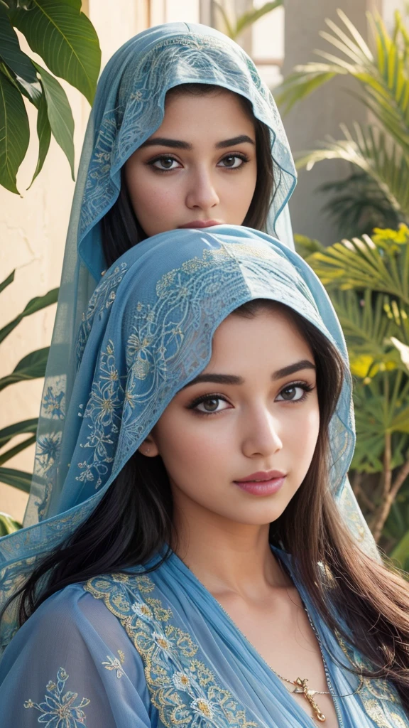 cute, gorgeous, busty saudi mom, (best quality, 4k, highres, masterpiece:1.2), ultra-detailed, (realistic:1.37), beautiful detailed eyes, beautiful detailed lips, extremely detailed eyes and face, long eyelashes, serene garden, vibrant flowers, lush greenery, warm sunlight, soft pastel colors, studio lighting, photorealistic, professional, vivid colors