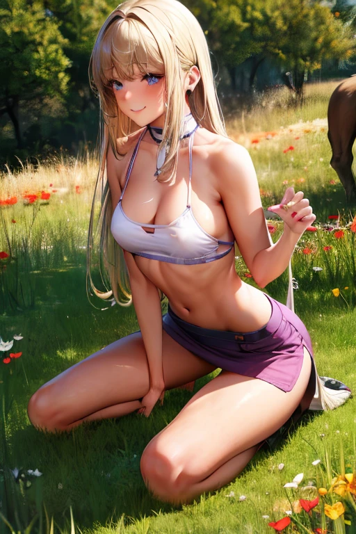 (8K), Sharp Focus, hight resolution, 1girl in, Alice, Upper body, Alice Def, Blonde hair, (sash, Bow, Hair Band), huge-breasted, Dress, (High quality:1.2), (high detailing:1.2), (masutepiece:1.2), (Extremely detailed:1.2),(((Insertion into the vaginal opening)))、(((fullnude)))、(((sweat-wet skin)))、(((Crying face)))、(((all-fours)))、((View from behind))