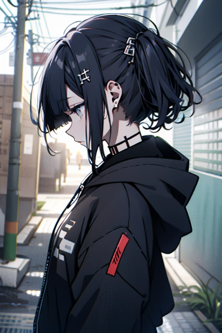 profile、hatred、Bob Hair、hoodie
