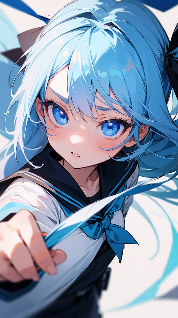 Generate anime girl schoolBlue eyes, Best Quality, 