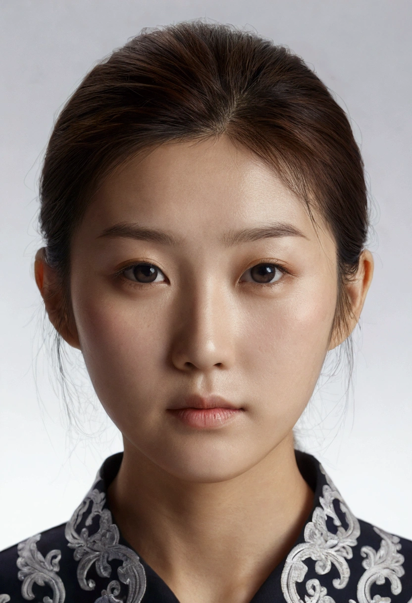 Best Quality, facial focus, luz outfit, ultra high resolution, (photorealistic:1.4), raw photo,
1 Japanese girl, Alone, Beautiful, (student, lights in the eyes),  Detailed beautiful face, (small chest),(High resolution detail of human skin texture.),
(by the wide),
interior,
Damask shirt dress,
(portrait)