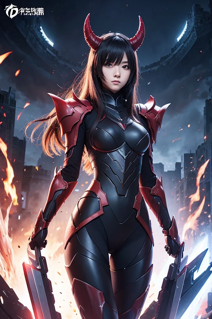 Demon Wind Armor、Anime Illustration Line Drawing