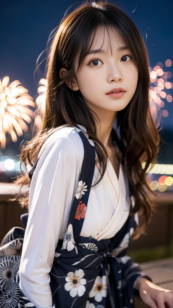 Long-sleeved yukata、The front is closed