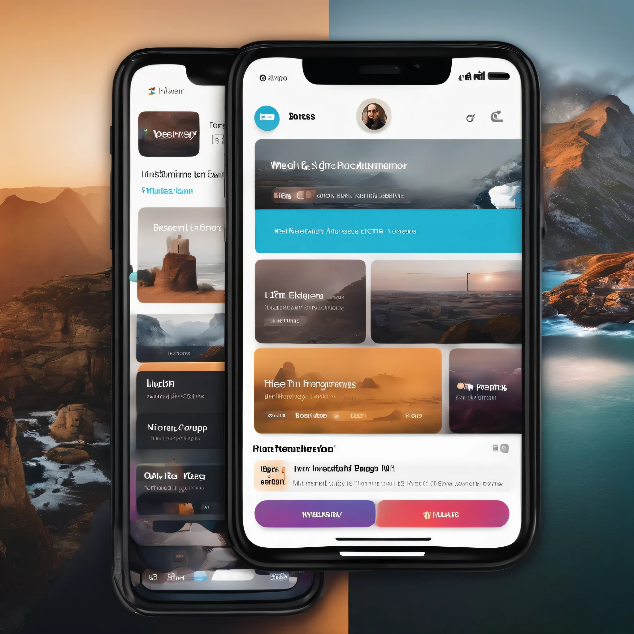 Intergrated Twitter and Instagram home page UI/ UX design