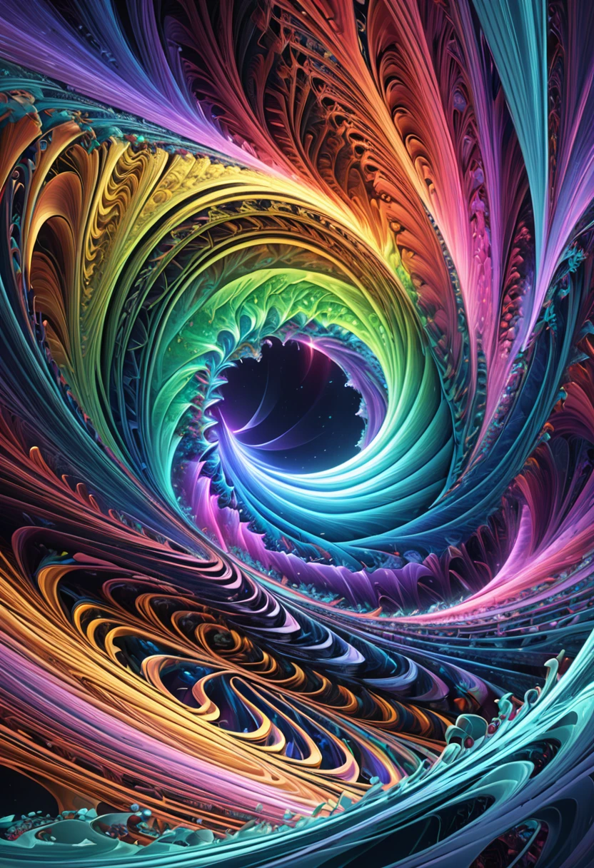 Machine lifeforms emerging from the Mandelbrot set、The emerging lifeforms gradually々Mechanize to、Fractal Art、3d rendering abstract background, Aurora