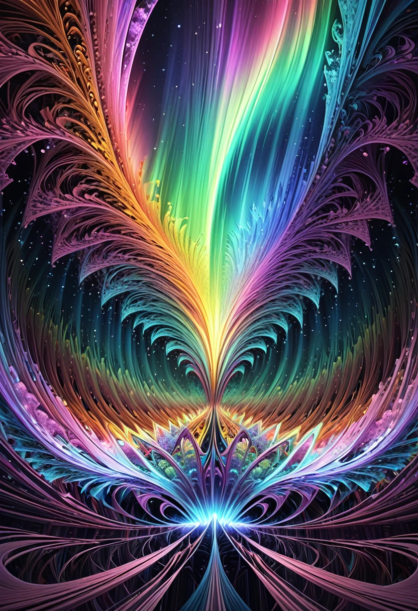 Machine lifeforms emerging from the Mandelbrot set、The emerging lifeforms gradually々Mechanize to、Fractal Art、3D Rendering, Aurora