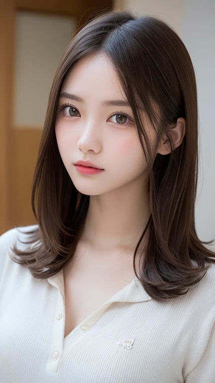 In detail, High resolution, high quality、Perfect dynamic composition, Beautiful attention to detail, Medium Hair, 、Natural color lip,Kamimei、whole body、university student、1 person、Clear Skin、Shiny Hair、 最high quality, figure, Very detailed, In detail, High resolution, 8k、The correct state of the human body、Model pose