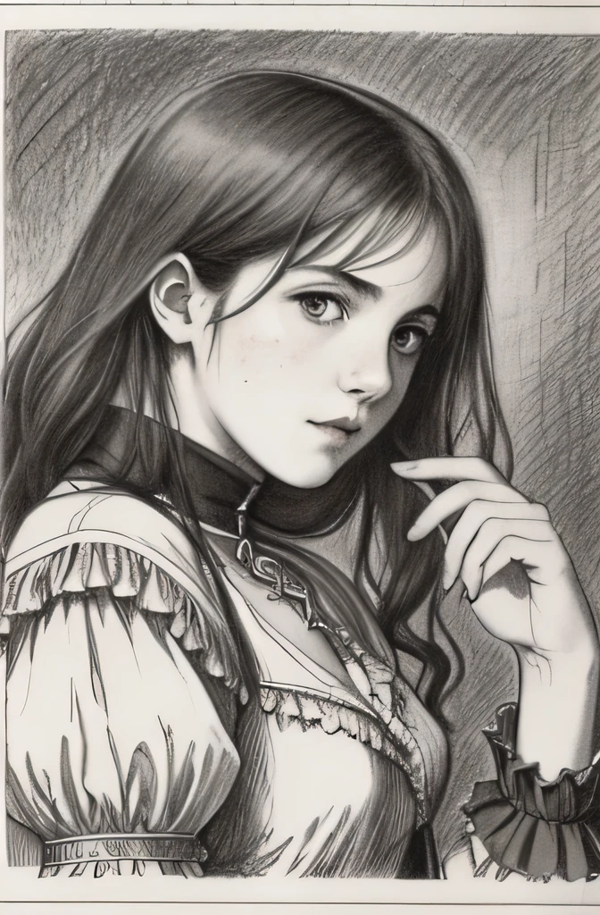 1) litography drawn by Pamela Colman Smith. 2) In pencil color, hd, with perfect body and face. Full body. rotten girl. 3) Castlevania style. 4) young girl 10yo. 5) with a guadaña in the hand, dead girl, death, parca