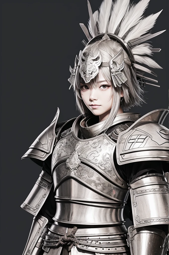 Japanese Sengoku Warlords Armor、Line drawing illustration