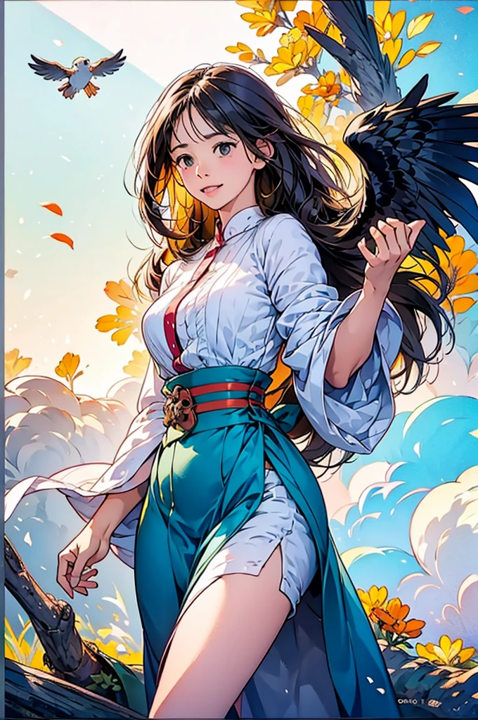 winged flying cat