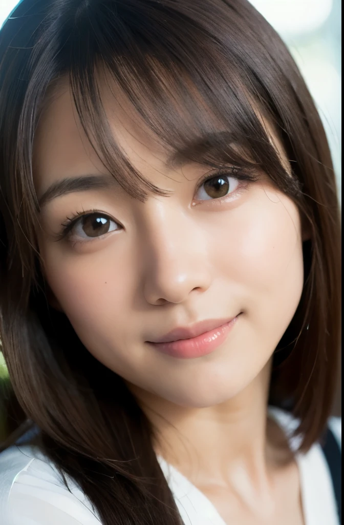 (highest quality, High resolution:1.2), 1 girl, Beautiful and beautiful eyes, Beautiful lip detail, Highly detailed eyes and face, Long eyelashes, Moderate:Oil, Bright colors, High resolution, Studio Lighting, Ultra-fine painting, Sharp focus, Physically Based Rendering, Extreme Detail, Portraiture, Bent body, Big Breasts, Perfect shape, In-person audience, Sweaty, Nice, Please raise your hand, Sleeveless shirt, Straddle, smile
