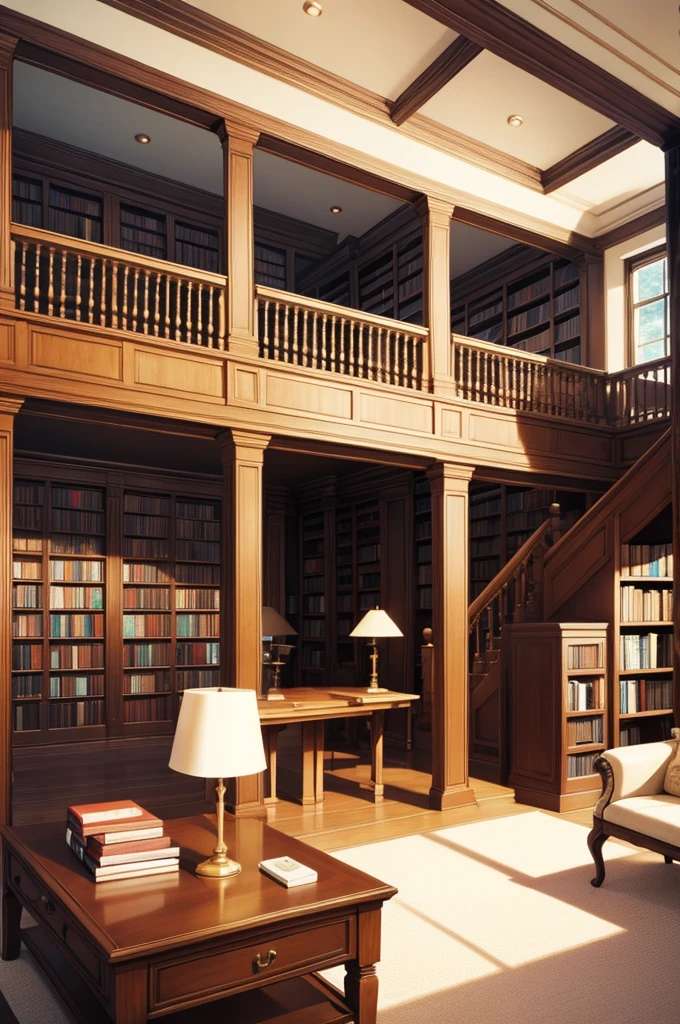 library, living room
