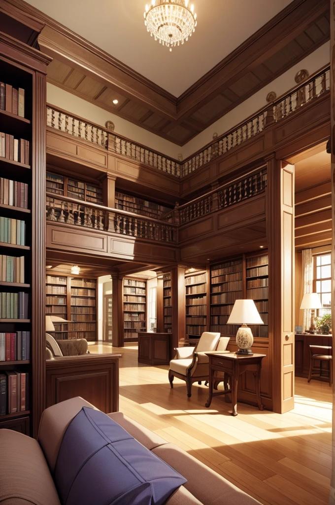 library, living room